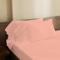 thumbnail image 4 of 4 Piece Corner Ruffle Sheet Set, 6" Inch Corner Ruffle On Flat Sheet And Pillowcases, 15 Inch Deep Pocket, 100% Egyptian Cotton, 800 TC, King Size, Solid Peach, 4 of 6