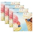 thumbnail image 3 of Iauyy Satin Napkins Set of 1- Colorful Ice Cream1 DIY Printing Decoration Cloth Napkin- Easy Care for Home/Party, 3 of 8