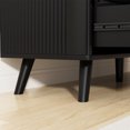 thumbnail image 2 of Planntonneo Boho Fluted 8 Drawers Dresser, Wooden Chests of Drawers TV Stand for Bedroom, Living Room, Entryway, Black, 2 of 11