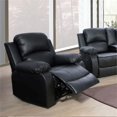thumbnail image 3 of Lifestyle Furniture Provo 3-Pieces Faux Leather Recliner Sofa Set in Black, 3 of 6
