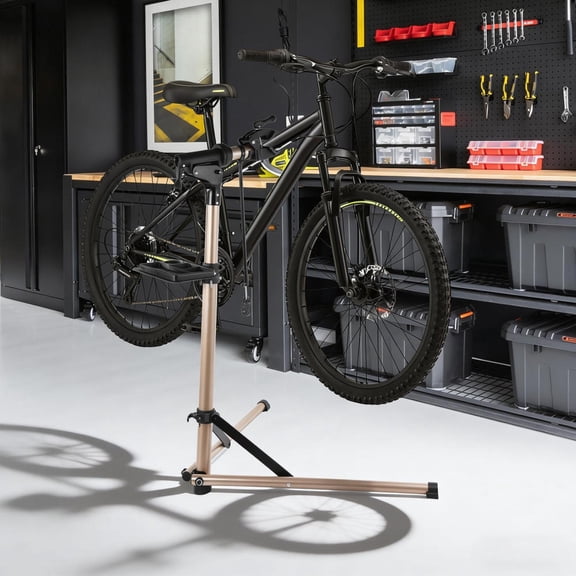 Heavy-Duty Repair Stand with Magnetic Tool Tray & Adjustable Height - Heavy Holder for, 110Lbs Load Capacity, 360° Rotating Arm, Compatible for Mountain/Road/Folding Bikes