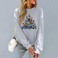 thumbnail image 4 of Womens Crewneck Christmas Sweatshirts Top Fashion Cute Xmas Tree Printed Shirts Pullover Winter Long Sleeve Sweaters Loose Plus Size Blouses Tops, 4 of 6
