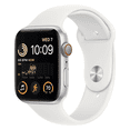 thumbnail image 1 of Restored Apple, Watch SE 2nd Generation, Smart Watch, GPS, Cellular, Aluminum Case with White Band, 18 Hour Battery Life, iOS 16 or later,1 Each, Silver/ 44mm, 1, 1, 1, 1 of 1