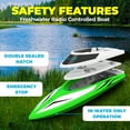 thumbnail image 3 of Force1 Remote Control Boat 14" High-Performance Freshwater RC Racing Watercraft Toy (Green), 3 of 7