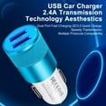 thumbnail image 3 of Car Charger,AILKIN 3Pack 3.4A Dual Port USB Car Charger Adaptor for iPhone Charging Cigarette Lighter Socket Adapter,Blue, 3 of 6