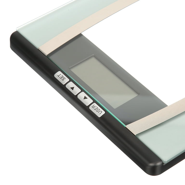 Glass Digital Display Body Analysis Body Weight Scale w/Bluetooth Tech 400lb Capacity - Black