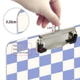 thumbnail image 4 of ALAZA Plastic Clipboard A4 Letter Size Decorative Clipboards for Students Women Men 9" x 12.5" Blue Checkered Grid Pattern, 4 of 6
