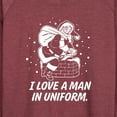 thumbnail image 3 of Instant Message - Santa Man In Uniform Christmas - Women's Lightweight French Terry Long Sleeve Shirt, 3 of 6
