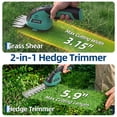 thumbnail image 3 of 2 in 1 Handheld 7.2V Electric Grass Trimmer Hedge Shears/Grass Cutter Rechargeable Lithium-Ion Battery and Type-C Cable Included Cordless Grass Shear & Shrubbery Trimmer, 3 of 7