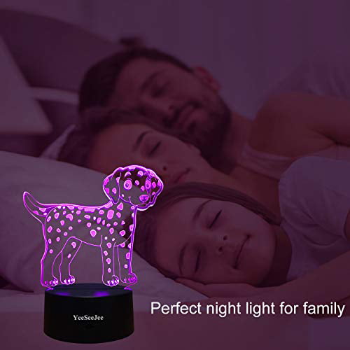 YeeSeeJee Dog Gifts Dog Lamp with 7 Colors Adjustable Timer Remote & Smart Touch Dog Gifts for Women Birthday Gifts for Girls Age 3 4 5 6 7 8 9 Year Old Boys Gifts Dog 7CB
