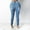 Dark Blue, variant on Clearance Sale Deal High Waisted Jeans for Women Skinny Womens Hole Button Zipper Pocket Casual Flares Wide Leg Slim Pants