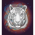 thumbnail image 3 of Ambesonne Animal Duvet Cover Sets, Tiger from Outer Space, 2-Queen, Brown White and Black, 3 of 7