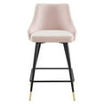 thumbnail image 5 of Modway Adorn 25.5" Tufted Velvet Counter Stool in Black/Pink (Set of 2), 5 of 7