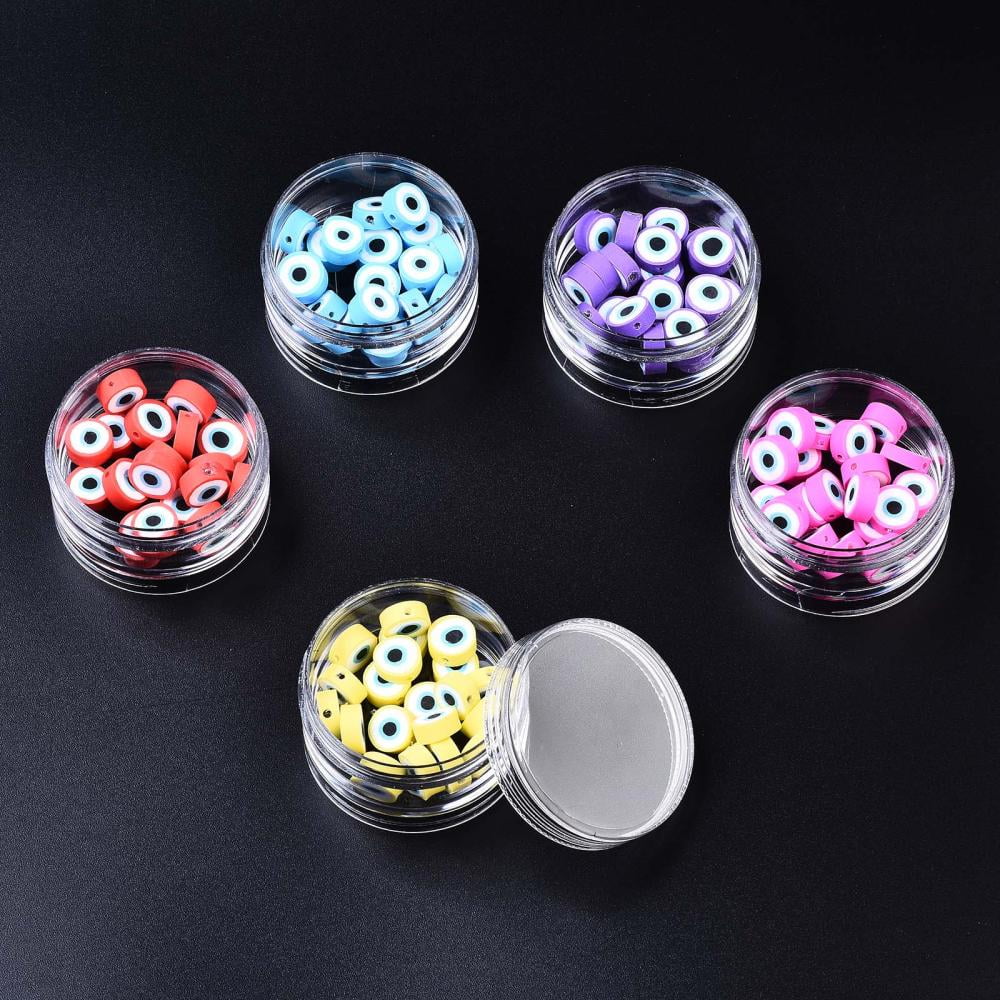 Polystyrene Bead Storage Containers with 5 Compartments Organizer Boxes for Jewelry Beads Small Accessoriescompartment: 4.4x1.9cm