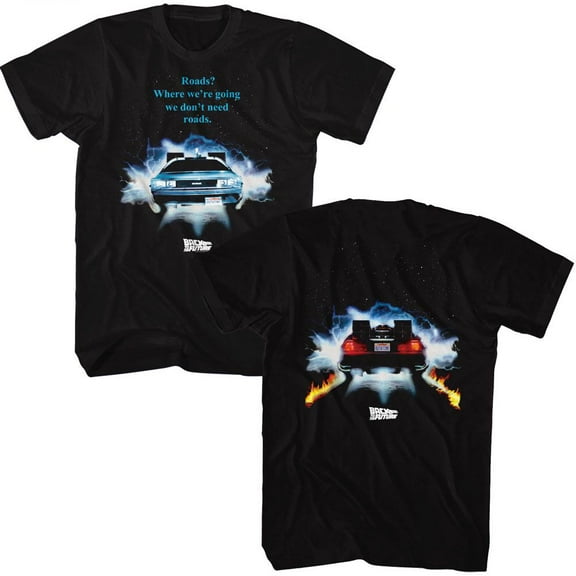 Back to The Future Driving Through Men's T Shirt