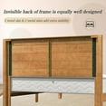 thumbnail image 3 of VanAcc Queen Size Solid Wood Bed Frame with 48.6" Headboard, Mid-Century Platform Bed Frame, Light Brown, 3 of 8