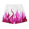 thumbnail image 5 of Menshorts Mens Shorts Casual Men's Casual Homewear Flame Printing Funny Printed Trousers Beach Sports Shorts Fast-Drying Trousers Hot Pink S, 5 of 9