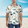 thumbnail image 2 of Xecao Cute Whale print Hawaiian shirt - a stylish short-sleeve button-down for men, perfect for casual beach and tropical outings., 2 of 9