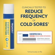 Herpecin L Lip Balm Cold Sore, Fever Blisters, Chapped Lip Relief SPF30, Lemon, Lysine, 0.1oz