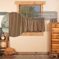 thumbnail image 3 of VHC Brands Ridge Plaid Cotton Rustic Kitchen Curtains Rod Pocket Hanging Loops 24x36 Tier Pair, Cedar Green, 3 of 6