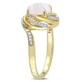 thumbnail image 3 of Everly Women's Opal and Topaz Yellow Gold Plated Ring, 3 of 7