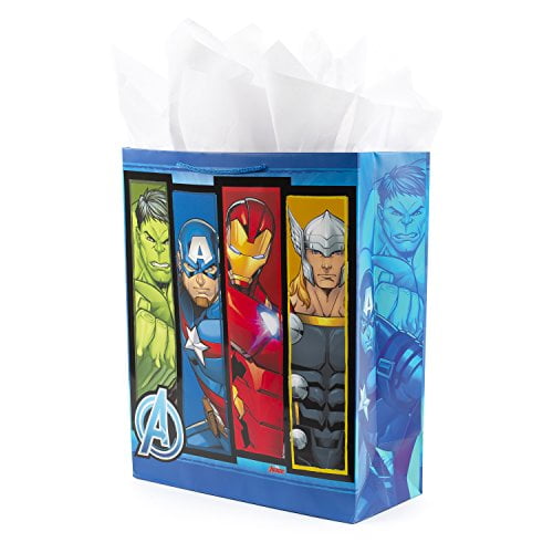 Marvel Comics Tote Gift Bag Reusable Eco 13"x6" Thor Hulk Dr Strange Birthday 