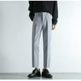 thumbnail image 5 of Japanese Korean Style Men's Summer Suit Pants Versatile Solid Color Casual Trousers for Fashion Comfort Men's Comfortable Lightweight Hiking Pants Kids Pull On Sweatpants, 5 of 6