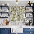 thumbnail image 2 of Tropical Leaf Kitchen Curtains Window Panels, Palm Leaves Plants Vintage Spring Green Insulated Window Treatment Curtain, Grommet Curtains for Bedroom/Living Room/Bathroom, 2 Piece 42"Wx63"L, 2 of 8