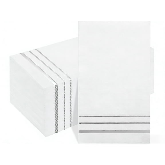 Soft & Absorbent 3-Ply Disposable Dinner Napkins – 300 Pack Decorative Paper Guest Towels – Elegant for Parties, Weddings, Birthdays, Baby Showers, Formal Dinner, Bathroom – Silver