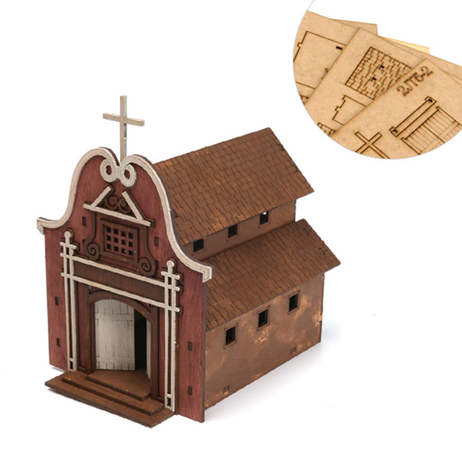House Miniature Building Models Kit Handmade Wood Structure for Architecture Collectors Micro Landscape Decor