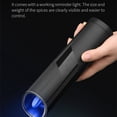 thumbnail image 5 of Baprem Gravity Electric Salt and Pepper Grinder with LED Light, Refillable Automatic Pepper Grinder Mill Shakers, Battery Powered & Adjustable Coarseness, Black, 5 of 13