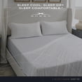 thumbnail image 7 of SHEEX - Active Comfort Cooling Sheets Set (King/California King) Bright White - Moisture Wicking - 1 Flat Cooling Sheet, 1 Fitted Cooling Sheet, 2 Cooling Pillow Covers - Wrinkle Free - Sleep Aid, 7 of 7