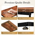 thumbnail image 4 of HomGarden Set of 3 Industrial Nesting Sofa Side Table Indoor MDF C-shaped Stacking End Table Rustic Brown, 4 of 13