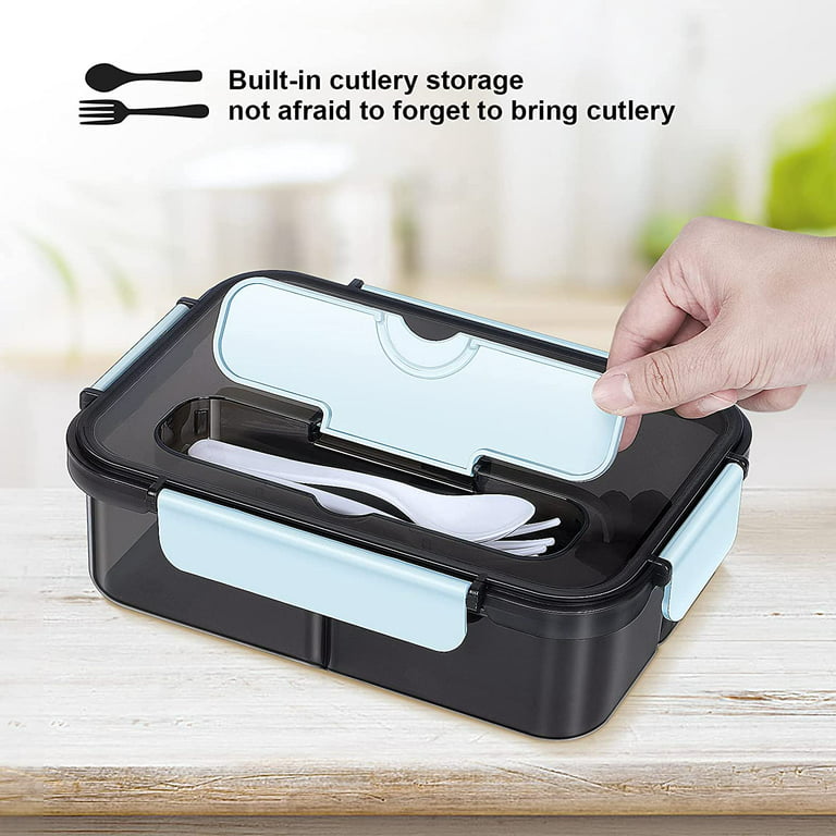 Bento Box For Adults With 3 Compartment, 1500ML Lunch Box For Kids