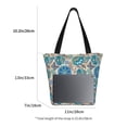 thumbnail image 4 of Horeoi Vintage Floral Butterflies Print Shoulder Bag for Women Large Capacity Zipper Tote for Shopping Beach Travel Gym with Inner Pocket, 4 of 7
