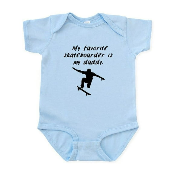 CafePress - My Favorite Skateboarder Is My Daddy Body Suit - Baby Light Bodysuit, Size Newborn - 24 Months
