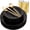 Black and Gold Plastic Dinnerware Set, variant on 100pcs Ivory Plastic Plates with Gold Beads - Heavy Duty Cream Disposable Plates Set | 50 Dinner & 50 Dessert Plates with Pearl Rim | Ideal for Wedding, Boho Anniversary & Party