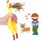 thumbnail image 1 of Juguete de goma para perros, pollo chillón, amarillo, pequeño juguete para limpiar los dientes., 1 of 5