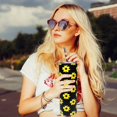 thumbnail image 3 of Sunflower Tumbler With Lid and Straw 20 oz Insulated Black Sunflower Tumbler Stainless Steel Sunflower Skinny Tumbler Flower Water Bottle Travel Mug Wine Cups Sunflower Gifts for Women, 3 of 5