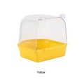 thumbnail image 2 of Maytalsory Parrots Bathing Box Wide Application Universal Fit Easy To Clean And Reusable Plastic Bird Bathtub yellow, 2 of 2