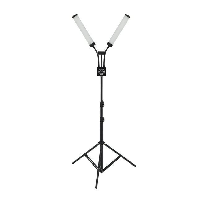 Double Arms LED Fill Light, Foldable Stick Fill Light With 3200K To 5600K Dimmable Lighting Modes, Gooseneck Table Stand, Flexible Phone Holder For Video Photography