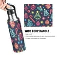 thumbnail image 4 of Yayeee 20oz Insulated Water Bottle Double Wall Stainless Steel with Flip Straw Lid, Neon Christmas, 4 of 7