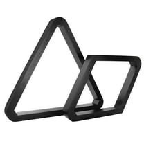 GSE Games & Sports Expert Deluxe Solid Wood 8-Ball Triangle & 9-Ball Diamond Billiard Pool Ball Racks for 2-1/4" Pool Balls - Black