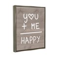 thumbnail image 3 of Stupell You + Me = Happy Equation Romance Inspirational Painting Gray Floater Framed Art Print Wall Art, 3 of 6