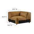thumbnail image 5 of 5 pcs Modular Sofa, Brown, Faux Leather, Living Room Lounge Cafe Lobby Hospitality Restaurant, Modern Contemporary, HB37678, 5 of 6