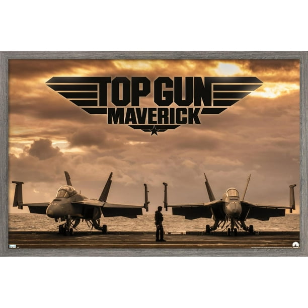 Top Gun Maverick Deck Wall Poster, 22.375" x 34" Framed
