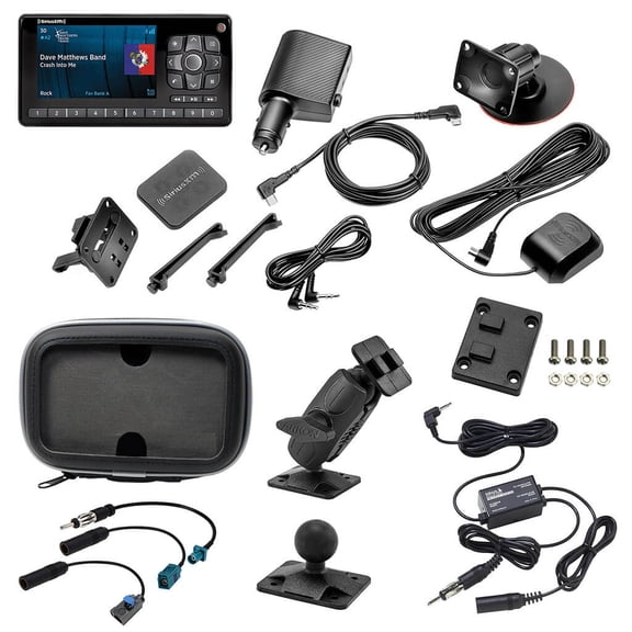UTV Installation Kit with SiriusXM Radio Roady BT Bluetooth Receiver