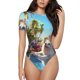 thumbnail image 1 of Balery Playful Hedgehog Forest Pond Body de cuello redondo de manga corta para mujer Tops de manga corta Tops básicos-Large, 1 of 7