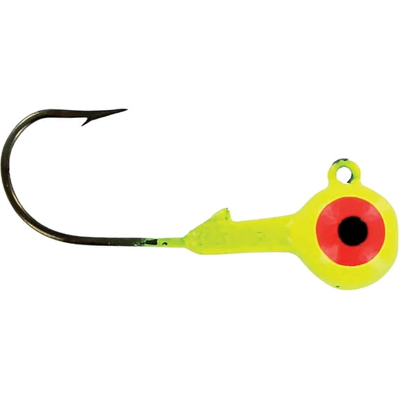 Big Bite Baits BBJ Round 1/8oz Round Ball Jighead Chartreuse