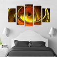 thumbnail image 3 of Cuadro decorativo abstracto amarillo dorado juego de 5 piezas 150x80 cm ideal para sala comedor oficina o recámara moderna, 3 of 5